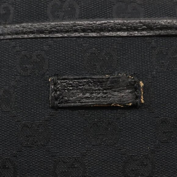 GUCCI GG Canvas Shoulder Bag Black Silver - Picture 8 of 16